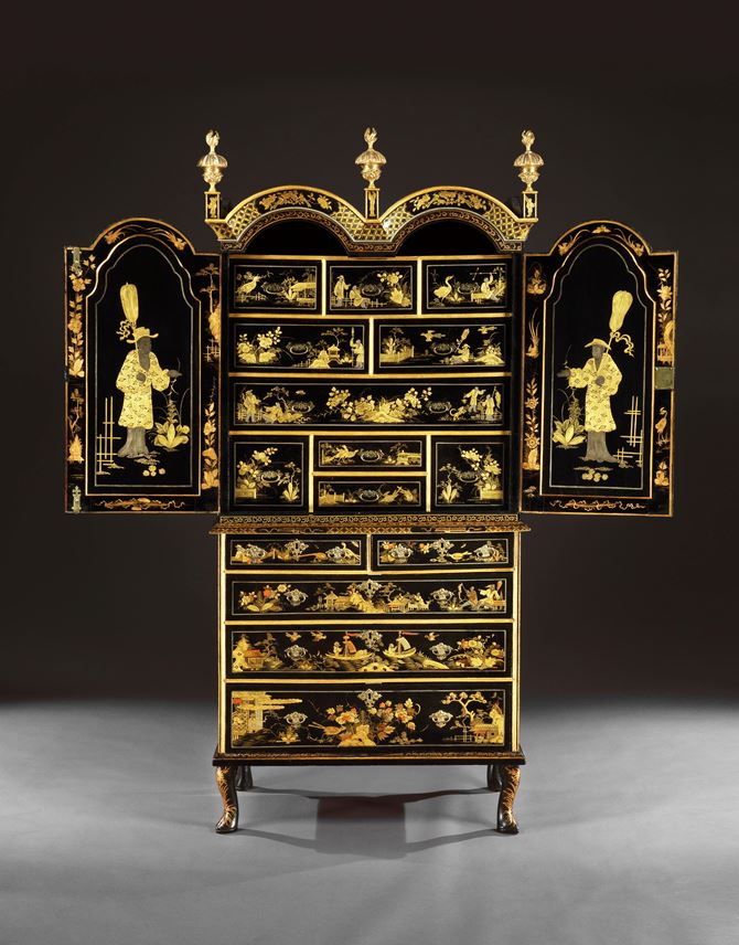 A George I black and gold japanned cabinet | MasterArt